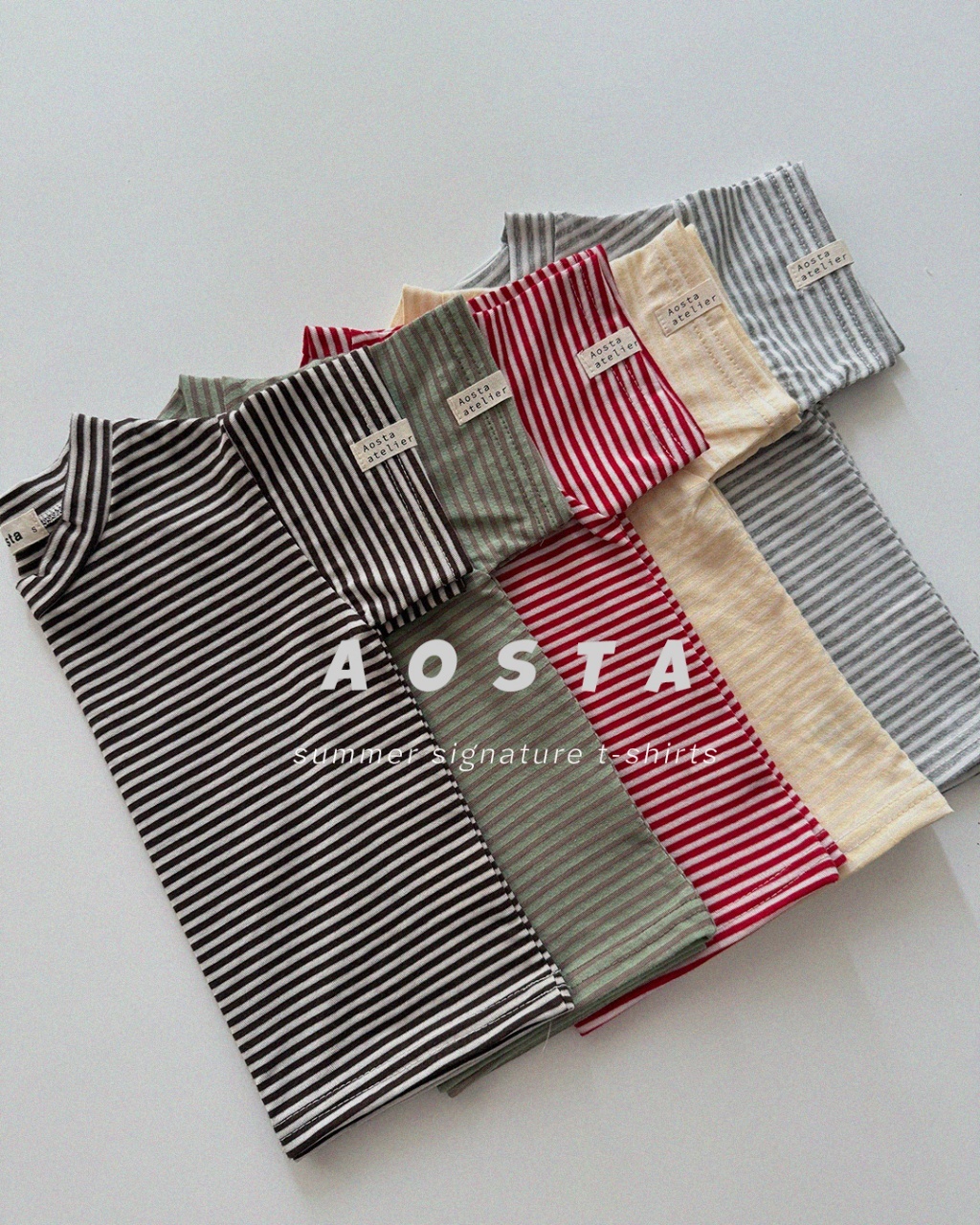 韓國🇰🇷Aosta 基本款條紋Ｔ恤(S-XXL)