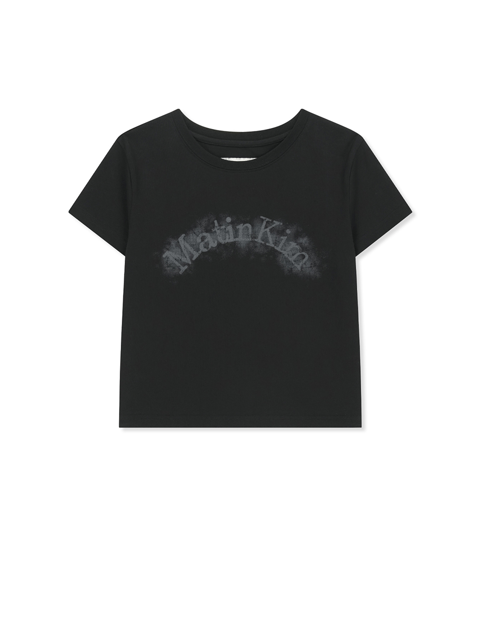 MATIN KIM拱形LOGO短版上衣 黑色