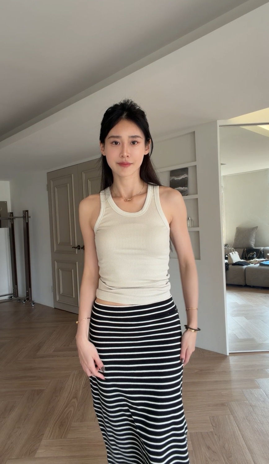 ｜韓國｜羅紋寬帶背心