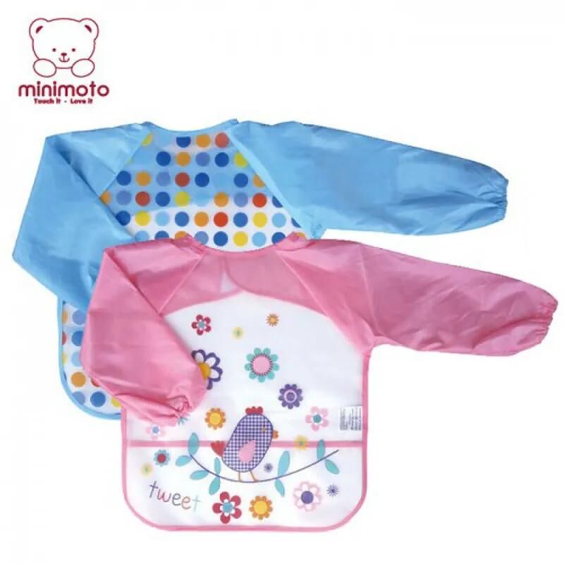 Minimoto EVA 圍兜罩衣(粉紅色)