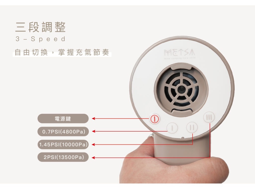 Metsä 米特薩｜眠月風洞無線手持充氣幫浦Pro