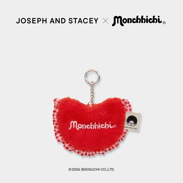 【 5/1收單 】JOSEPH AND STACEY 迷你毛絨圍兜收納包 - Monchhichi 聯名限定版