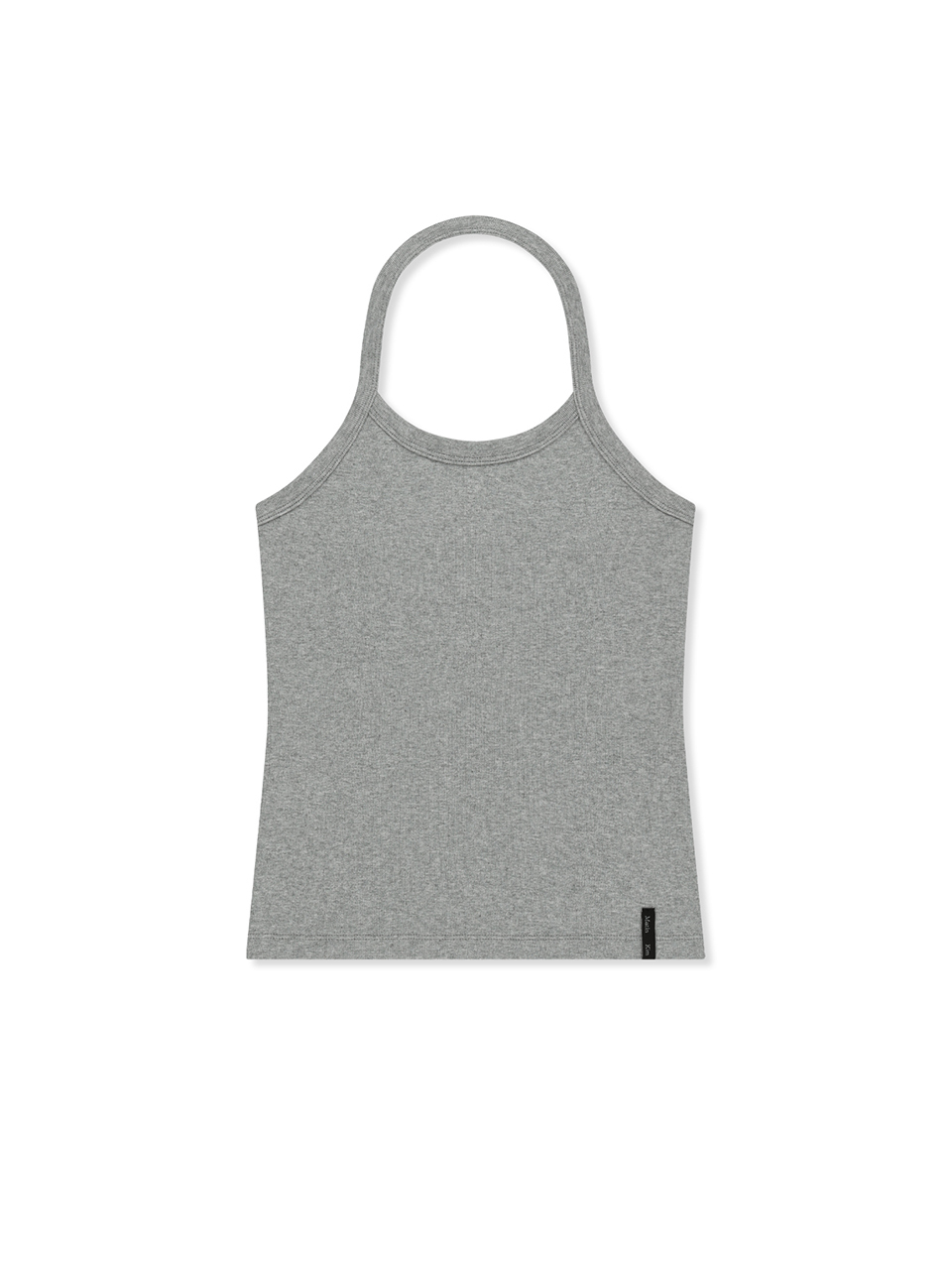 標籤細節掛脖背心 灰色