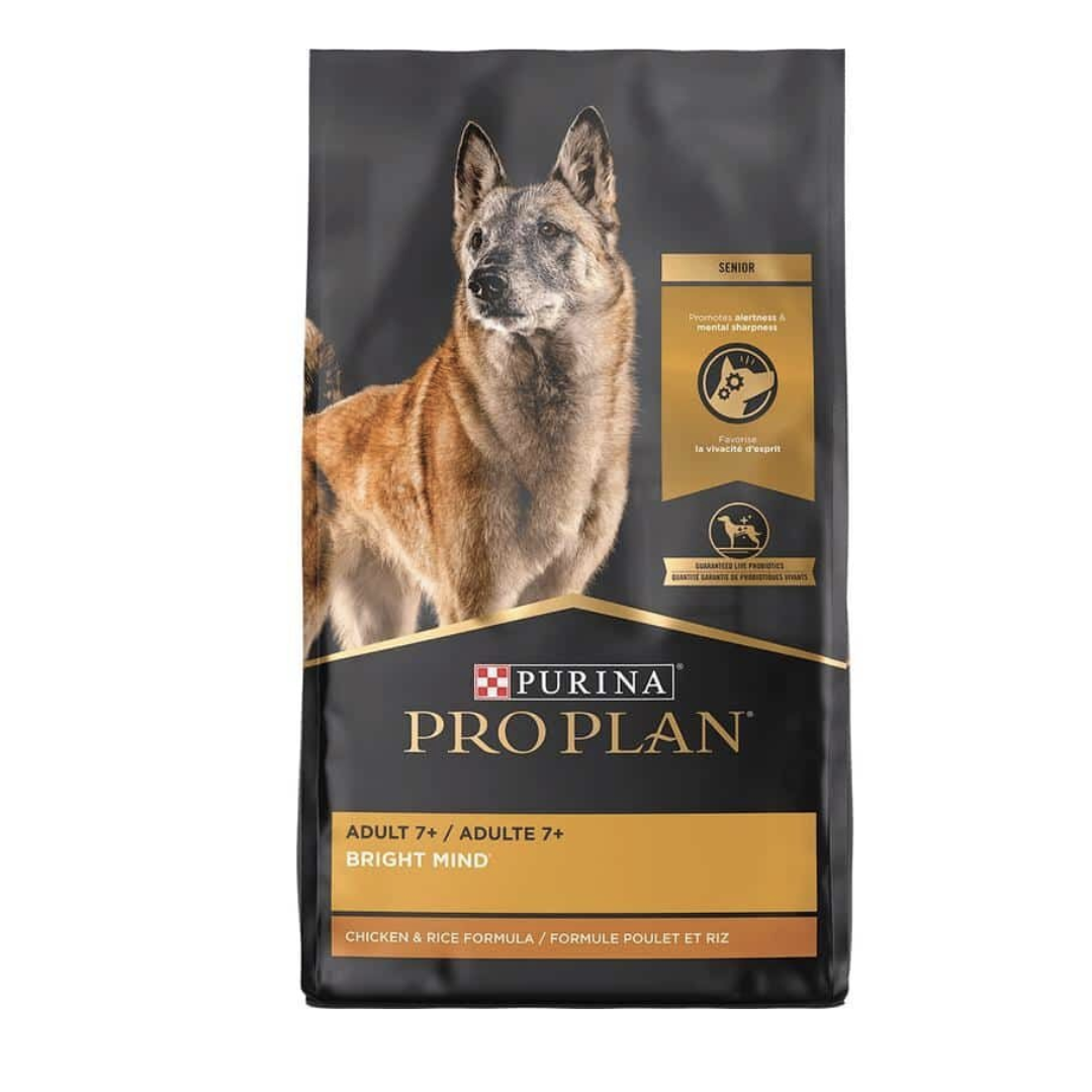 Purina Pro Plan Dog Food - Bright Mind Senior 7+ - Medium & Large - Chicken & Rice 16LB