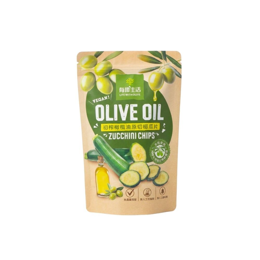 初榨橄欖油原切櫛瓜片 40g