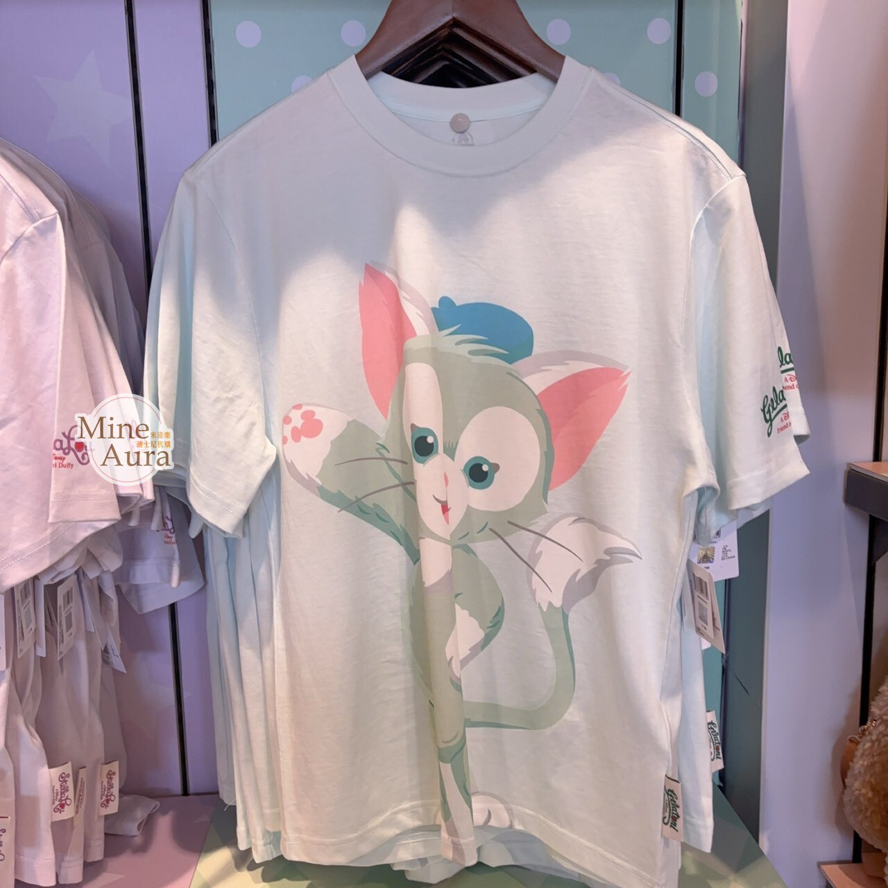 傑拉托尼 畫家貓 Gelatoni 可愛全身 圖案 上衣 短T -上海迪士尼樂園