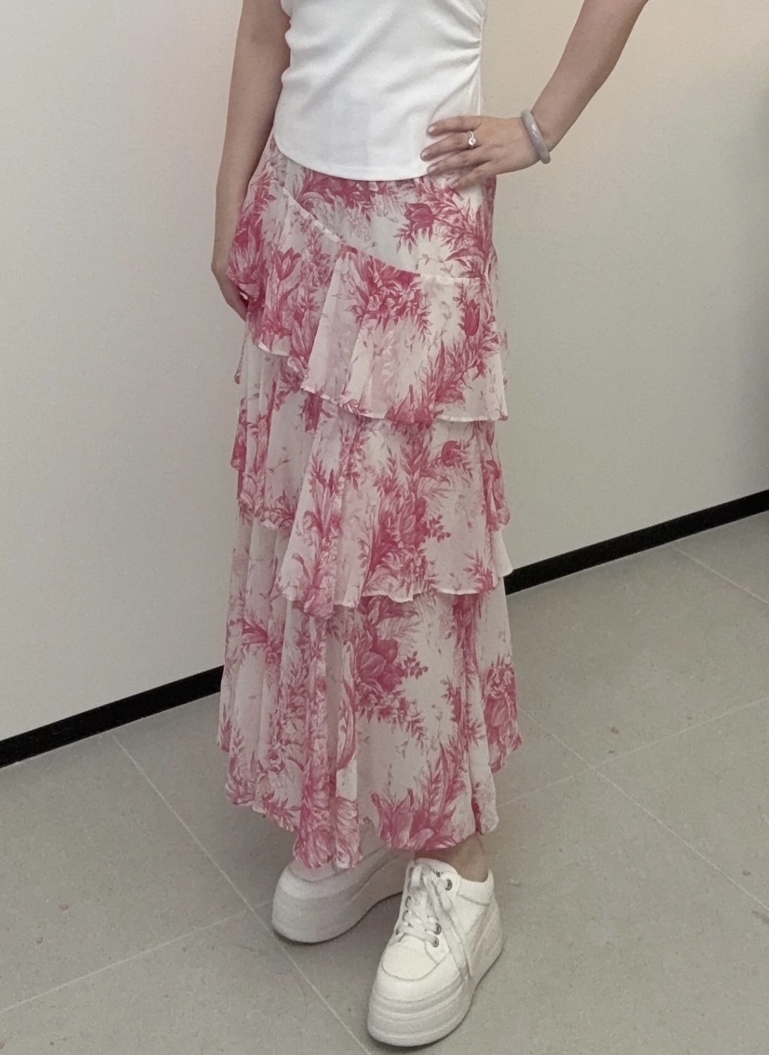 YH007 Z063 長裙 紅花