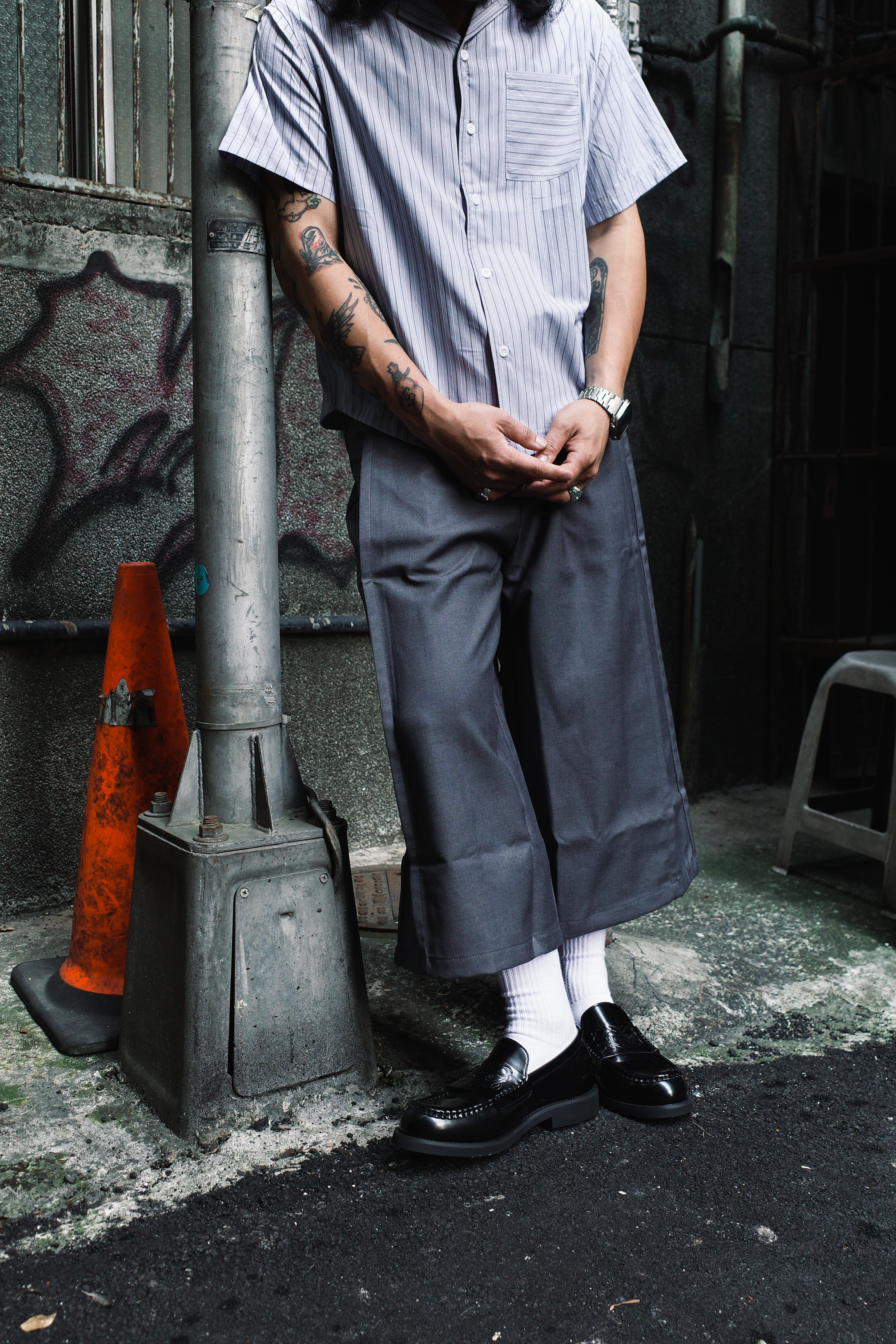 『Always_Good』立體剪裁 A字 八分 西裝 短褲