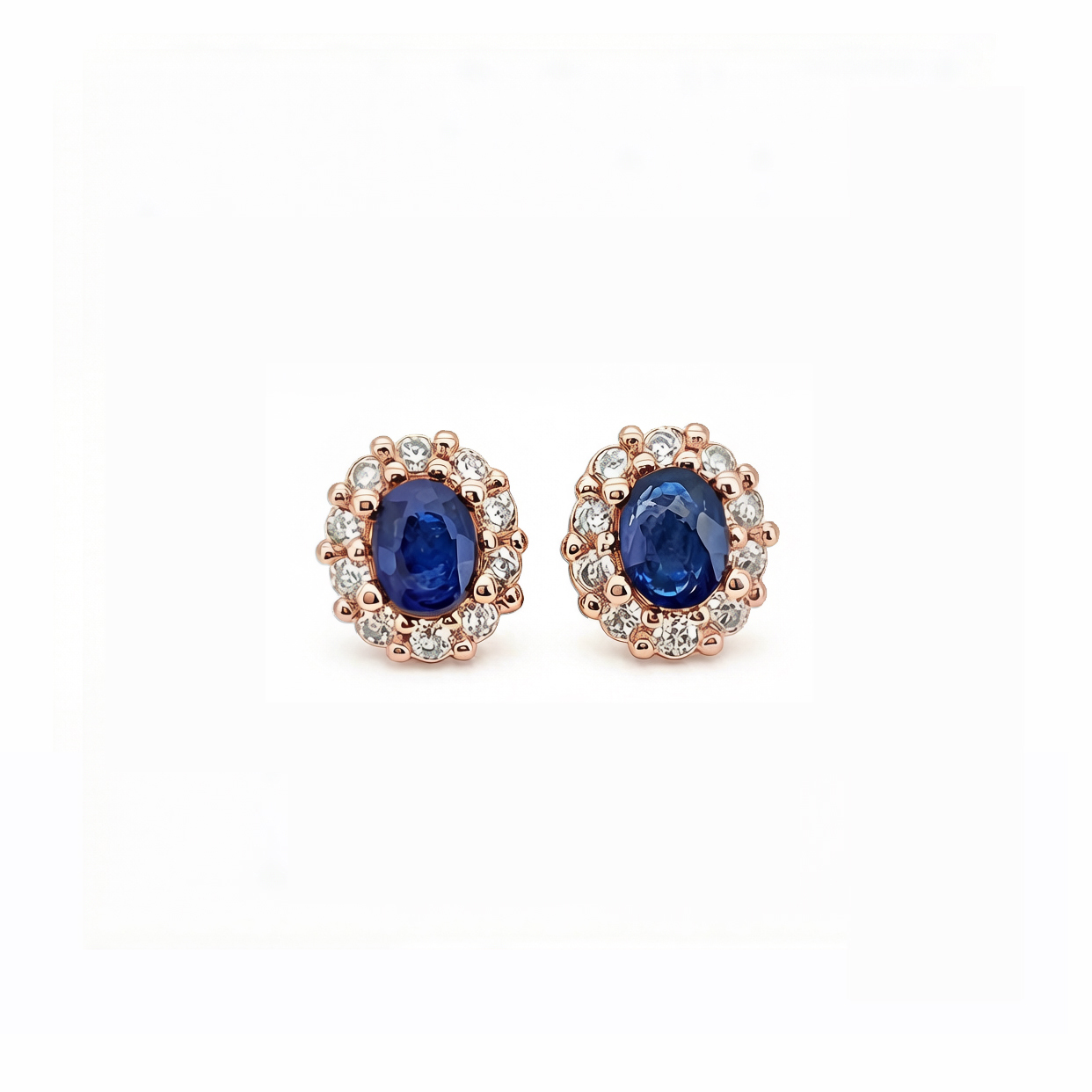 T386藍寶石耳環