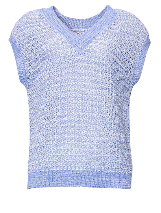 YH015 Z126 針織短上衣 藍色