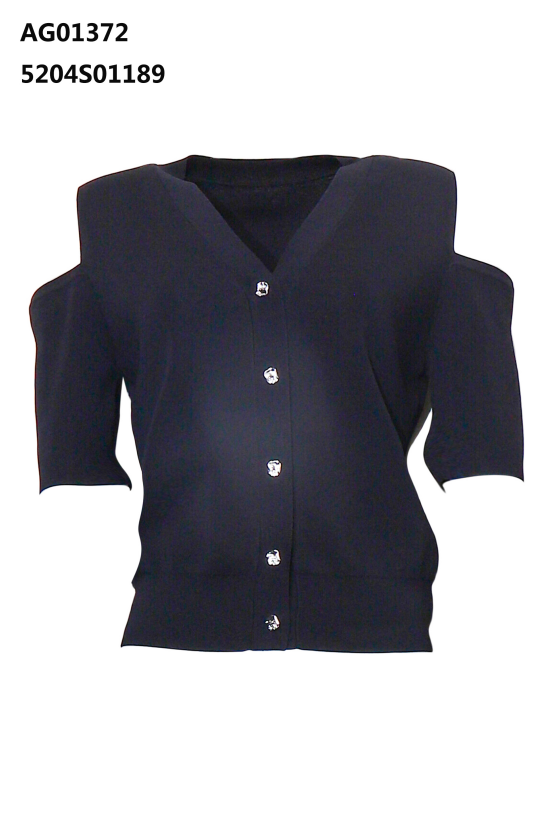 YH018 Z129 針織短上衣 黑色