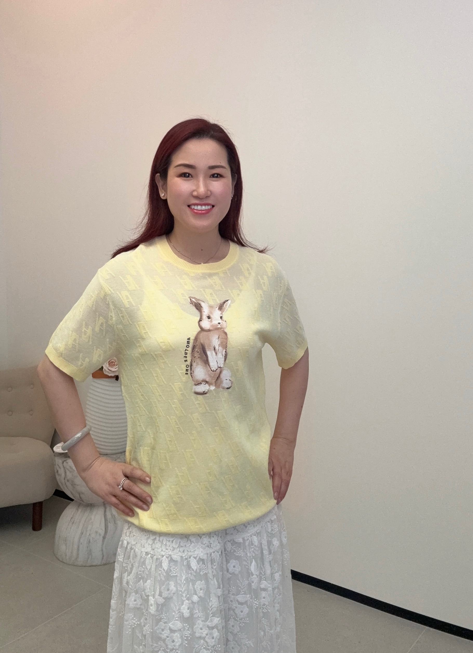 YH020 Z130 針織長上衣 黃色