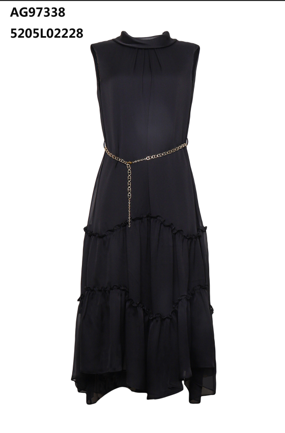 YH024 Z156 背心連衣裙（腰鏈） 黑色