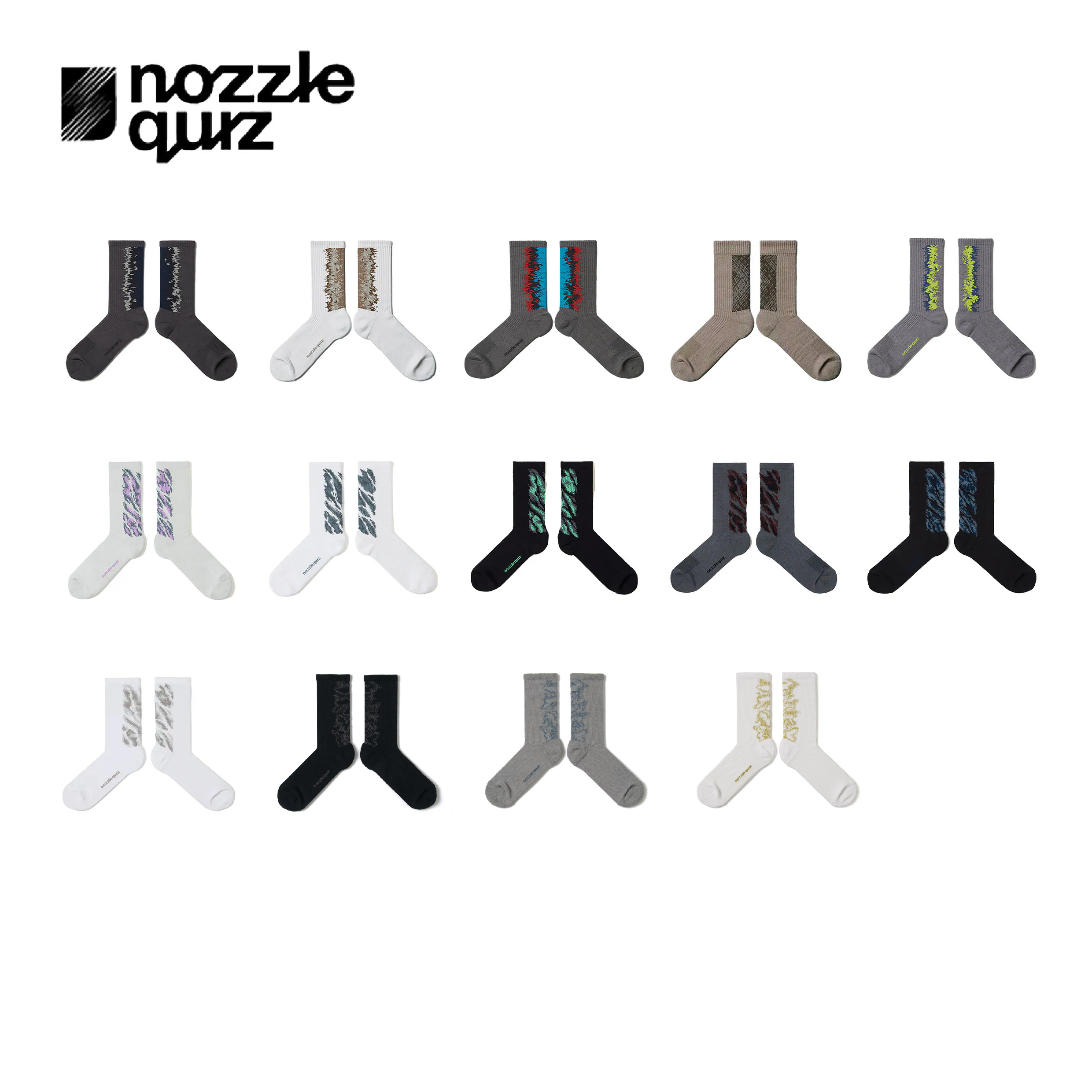 nozzle quiz 後研設計 / Landing Series 彈性抗菌 對目縫合 中高筒休閒襪