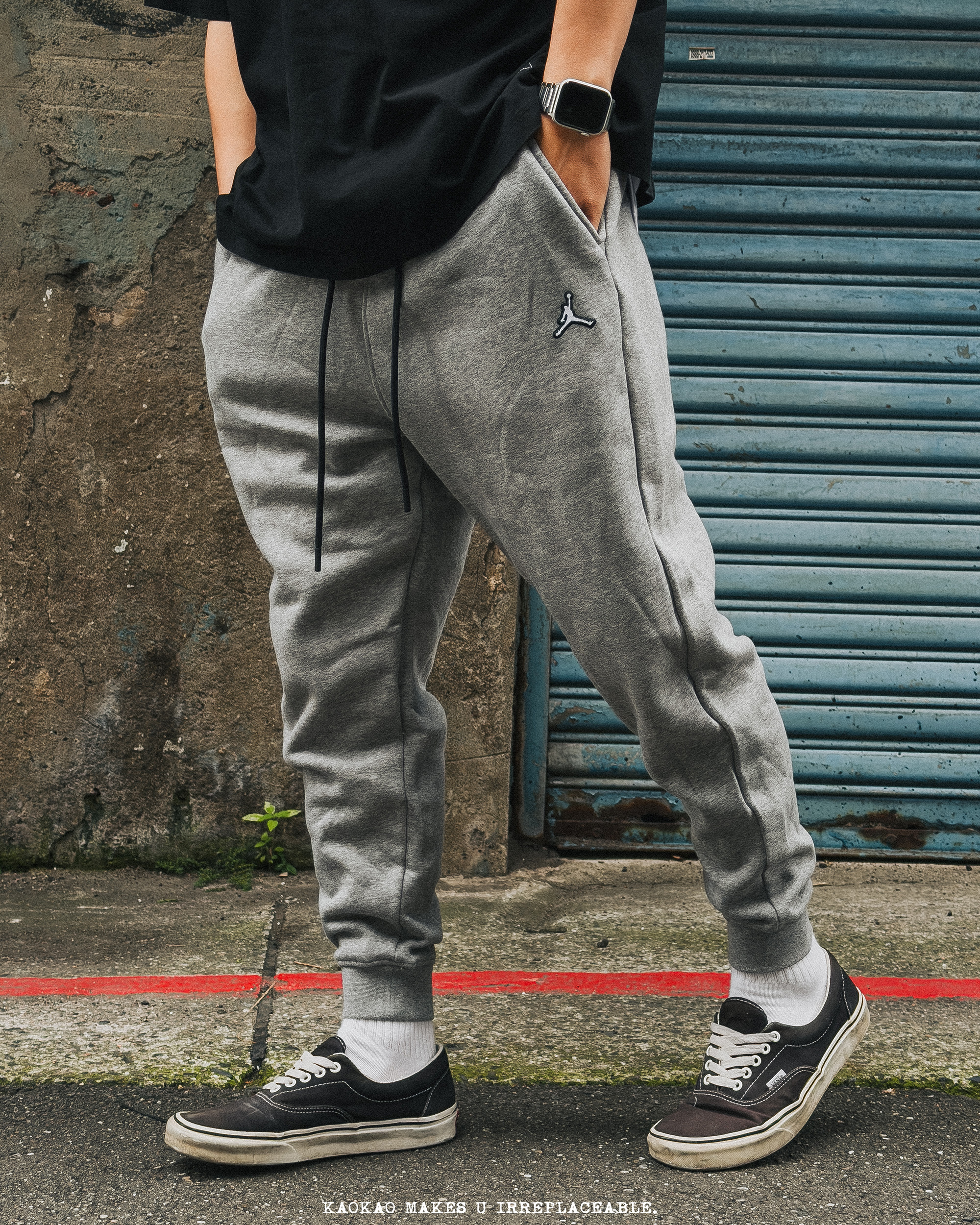 AIR JORDAN 喬丹 男款 黑 灰 休閒 長褲【DQ7341-010】