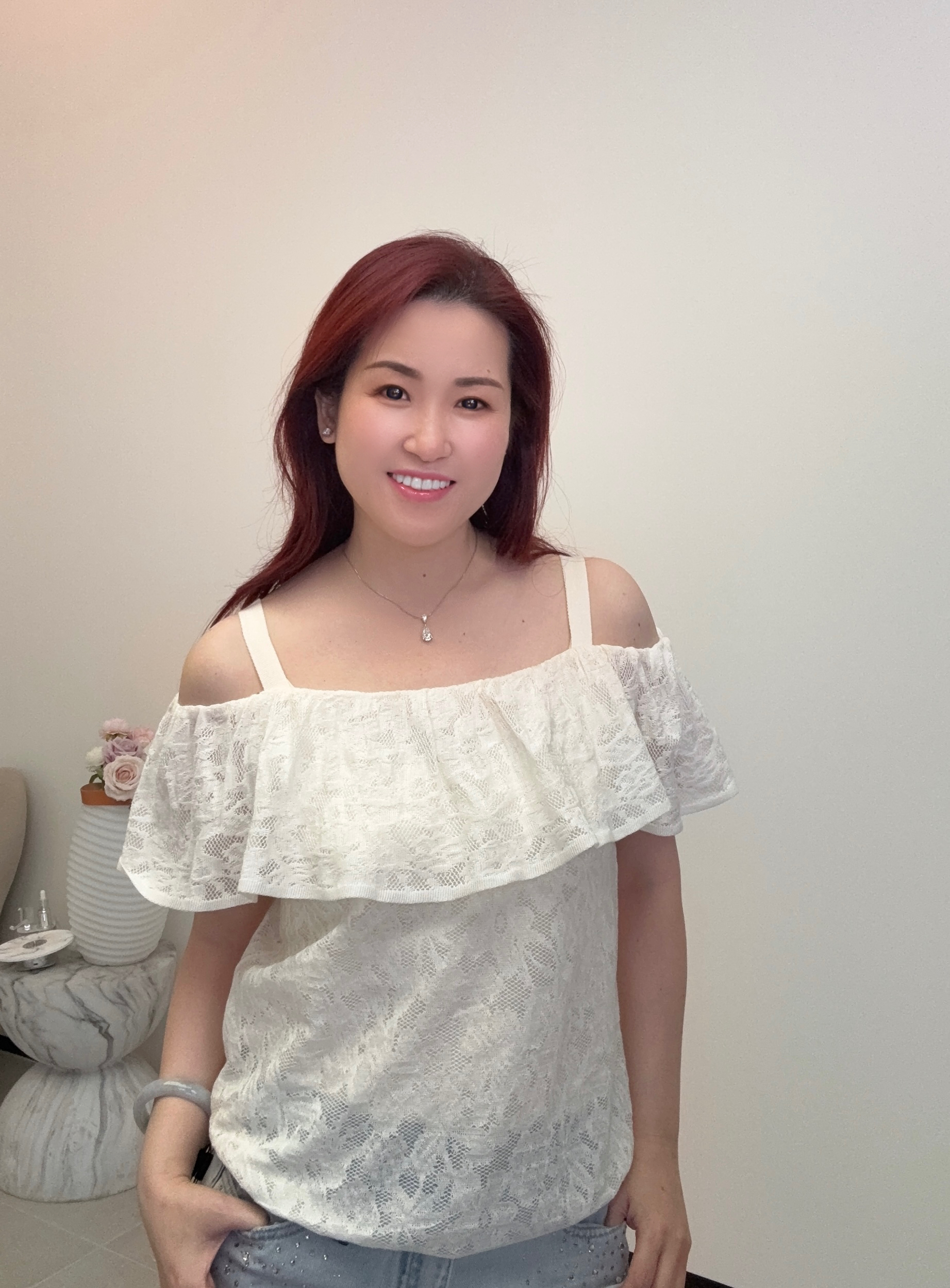 YH027 Z176 針織短上衣 月光白