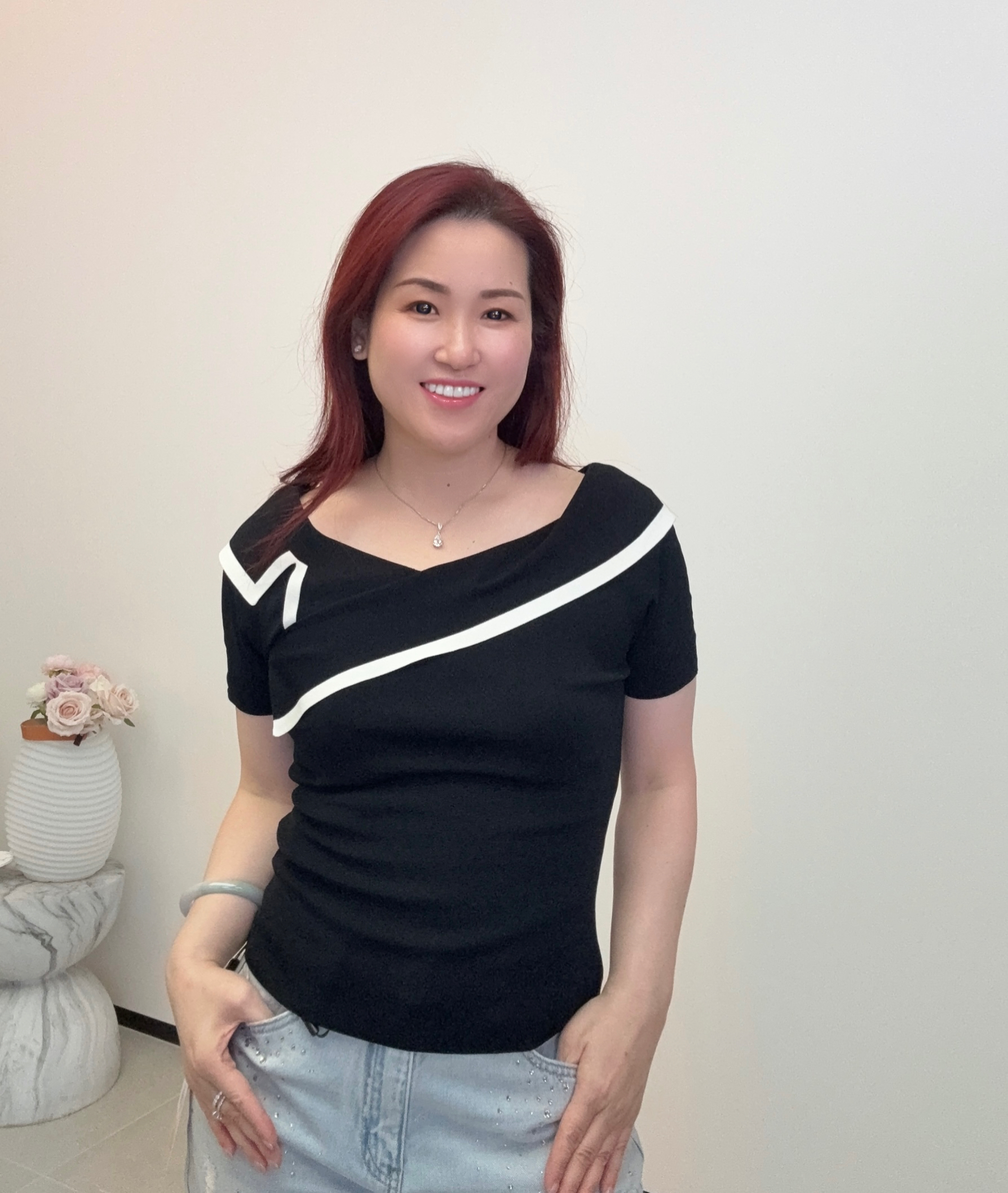 YH030 Z180 針織短上衣 黑色