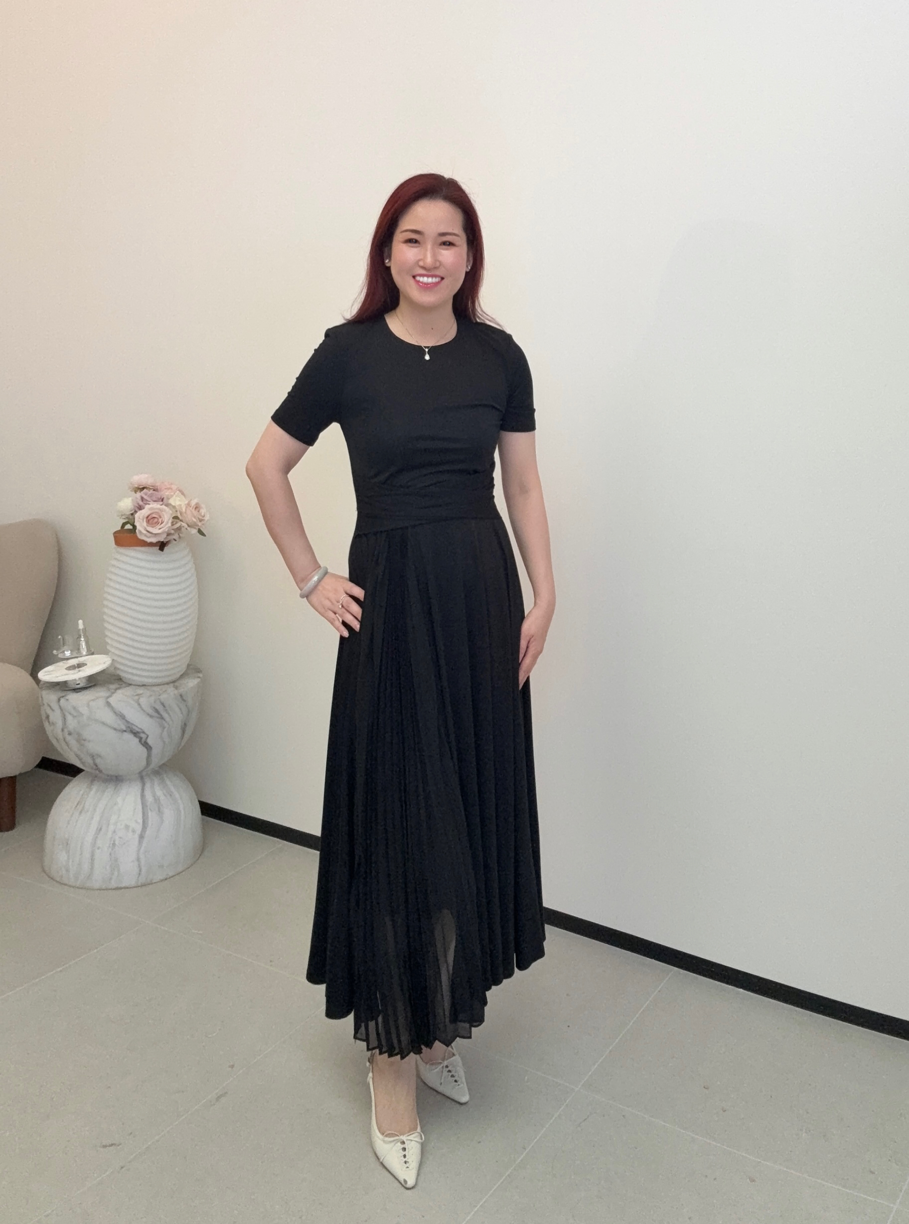 YH032 Z202 短袖連衣裙 黑色