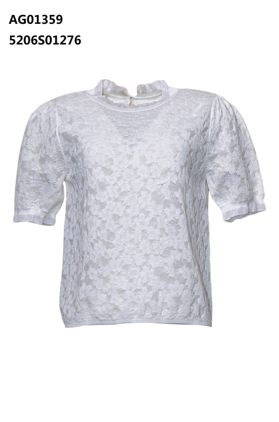 YH033 Z218 針織短上衣 月光白