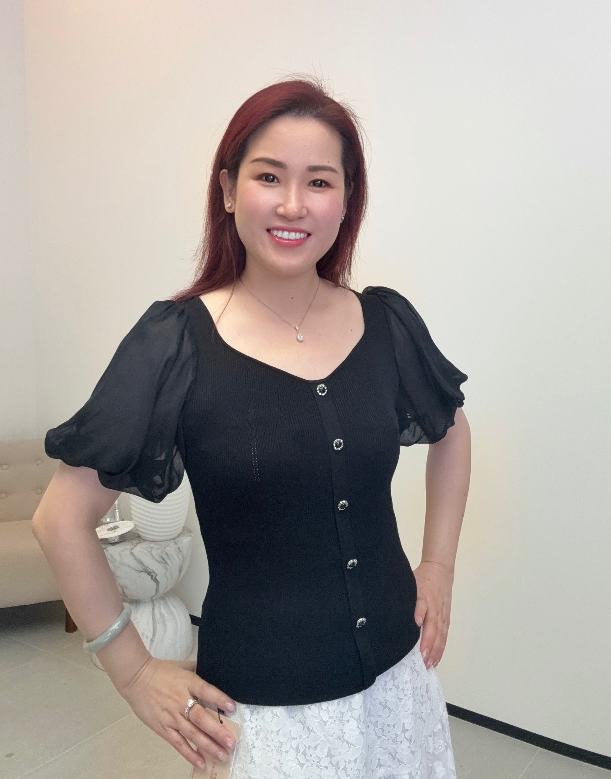 YH035 Z219 針織短上衣 黑色