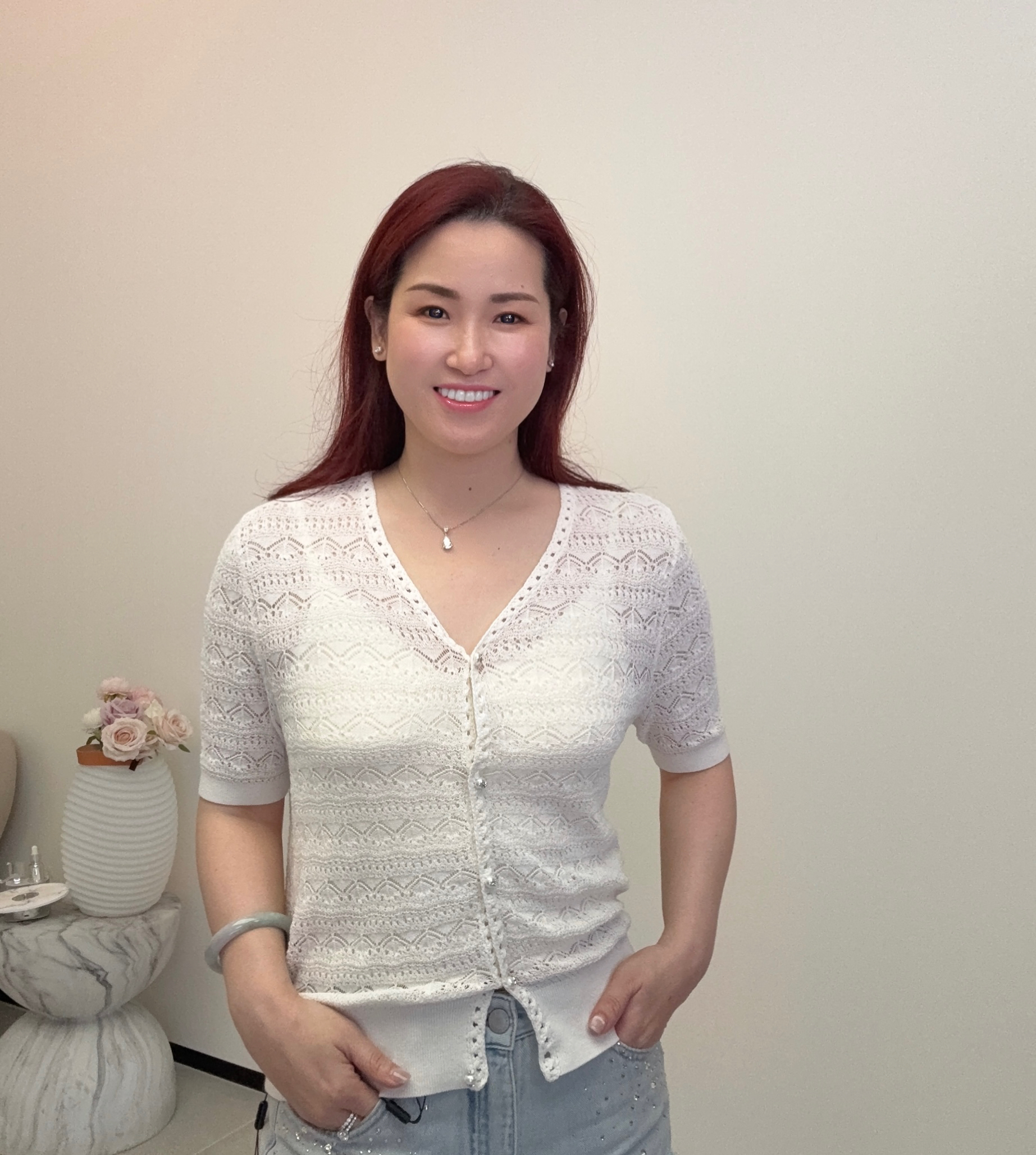 YH036 Z221 針織開衫 月光白