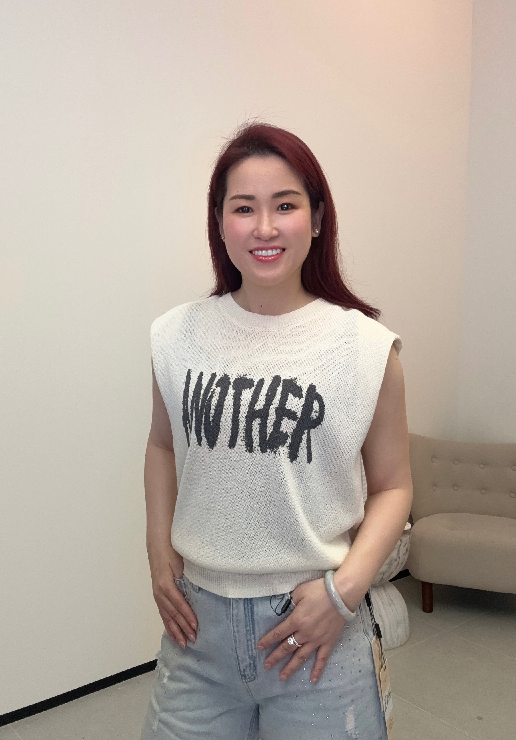 YH042 Z246 針織短上衣 米杏色