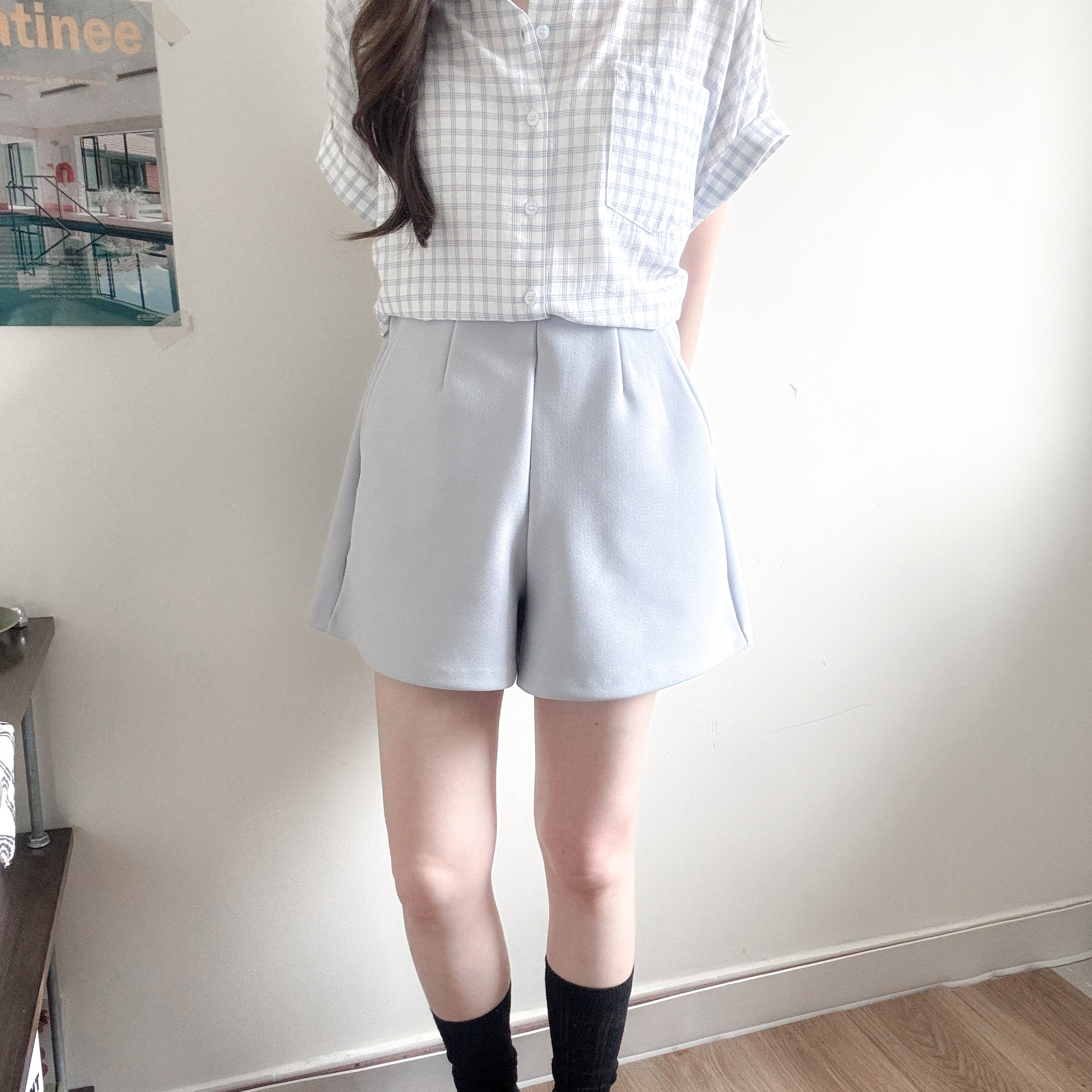 全橡根腰挺身顯瘦短褲