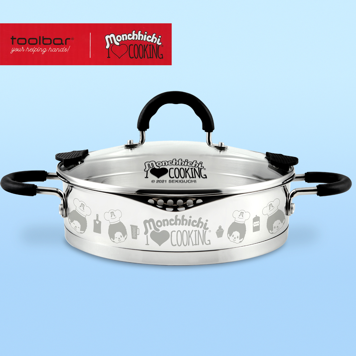 Monchhichi x toolbar SPOUT雙鴨嘴24cm易潔煎煮鍋