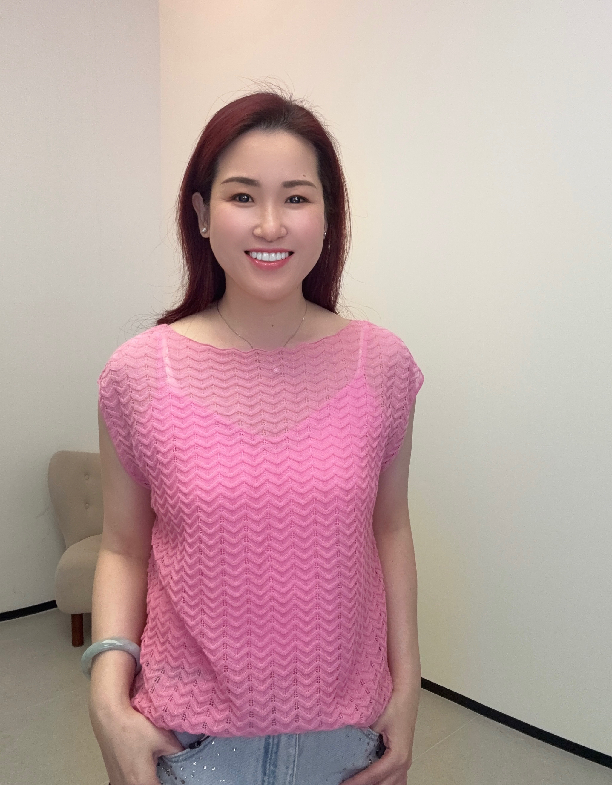 YH045 Z278 針織兩件套 粉色