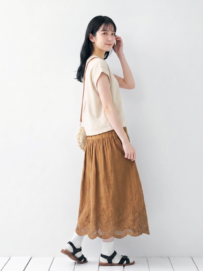 空氣棉上衣森系純棉寬褲組合