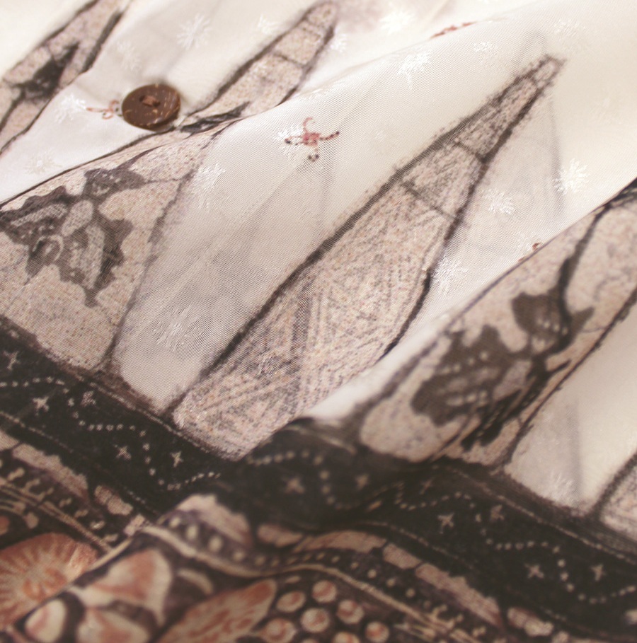 KAPITAL Sheer calico print open-collar SHIRT S/S - PRE ORDER ITEM (預訂中)