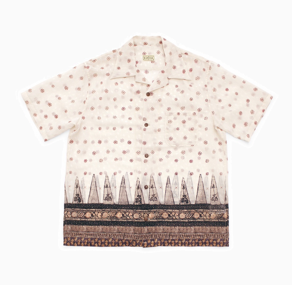 KAPITAL Sheer calico print open-collar SHIRT S/S - PRE ORDER ITEM (預訂中)