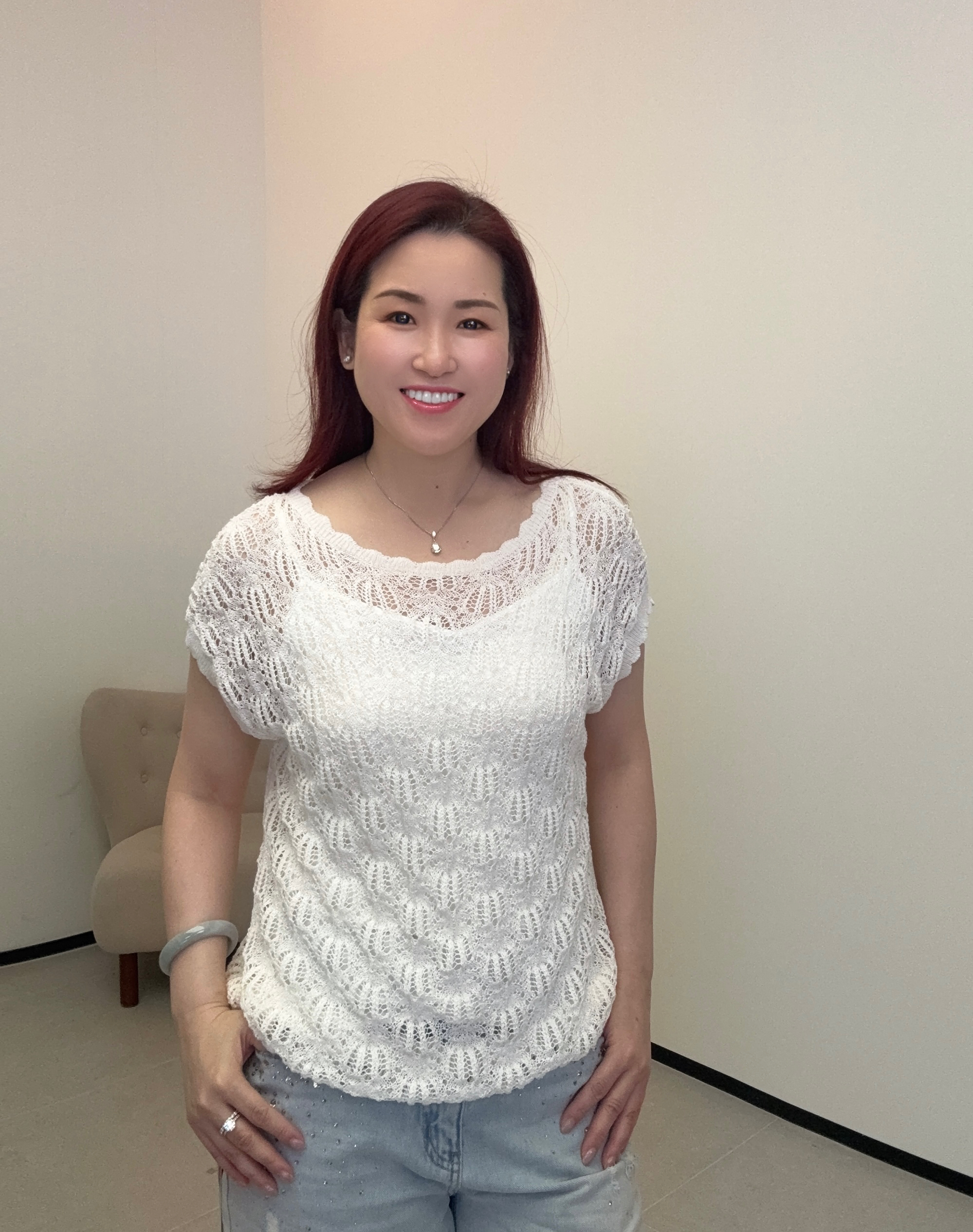 YH049 Z028 針織兩件套 月光白