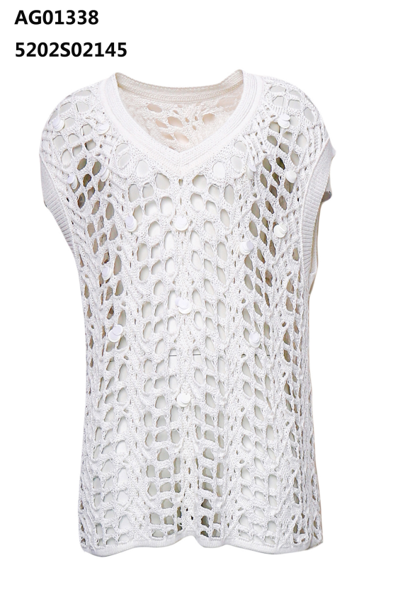 YH051 Z069 針織長上衣 奶白色