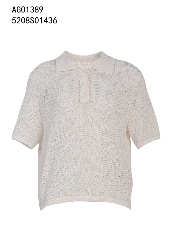 YH054 Z281 針織短上衣 杏色