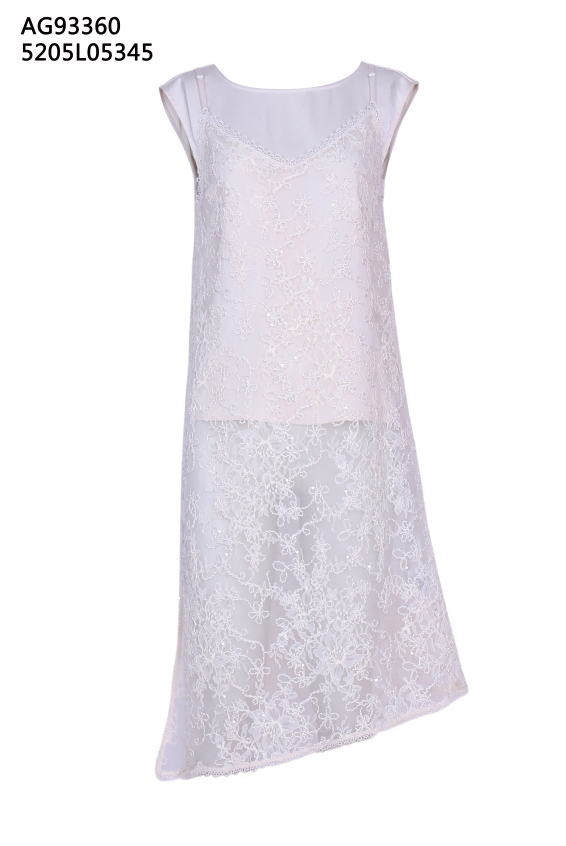 YH055 Z161 連衣裙兩件套 月光白