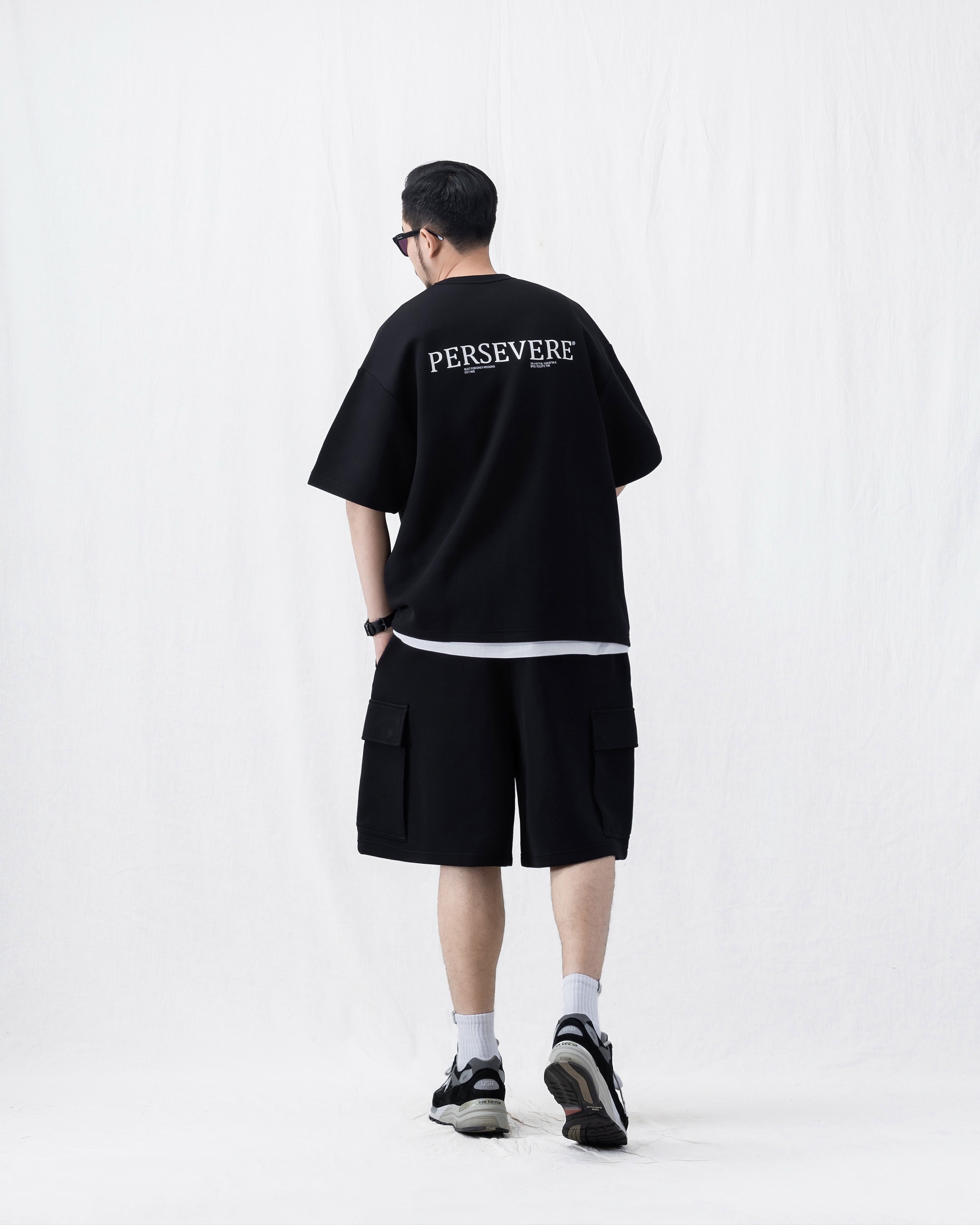 <整套再折$200!!>Persevere Loose-fit Cotton T-shirt 厚磅 棉質 短袖 四色