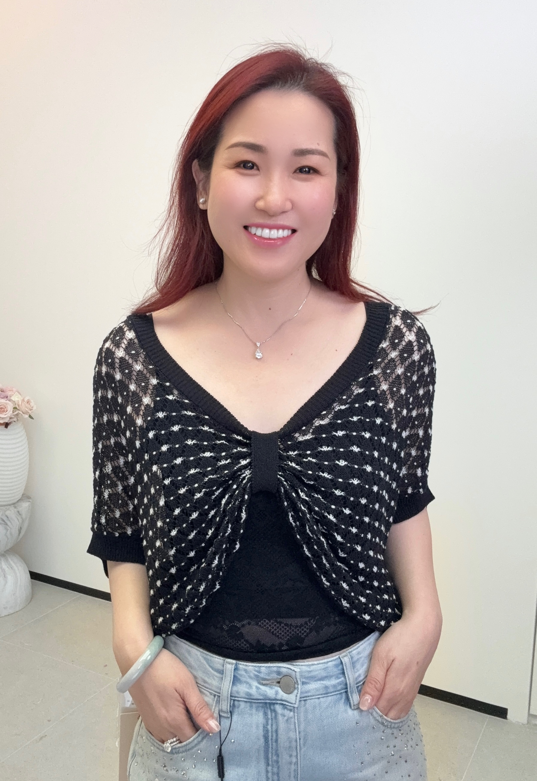 YH064 Z247 針織短上衣 黑色