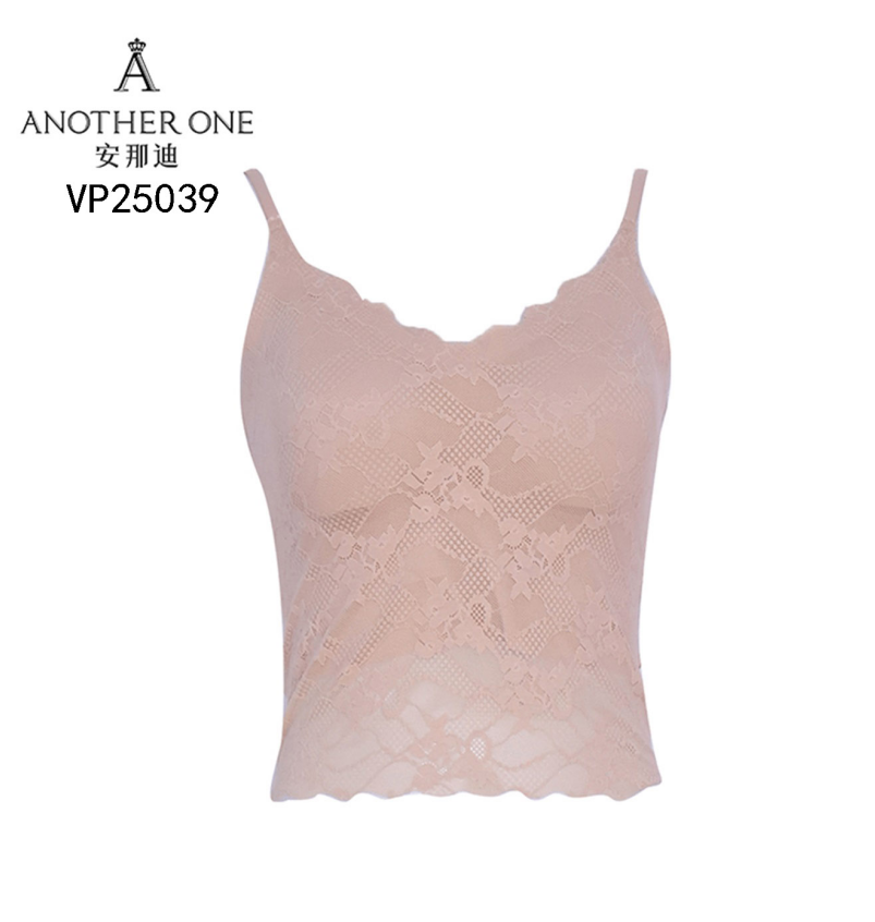 YH057 V39 提花蕾絲美背 膚色 Free Size