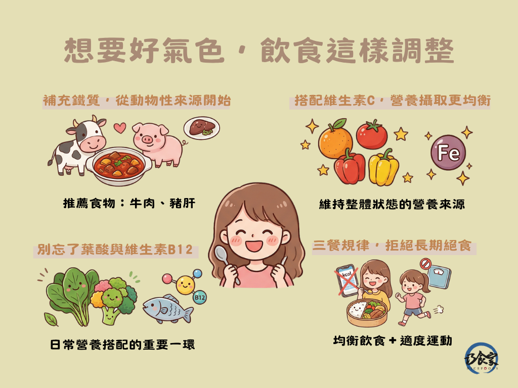 想要好氣色，飲食這樣調整