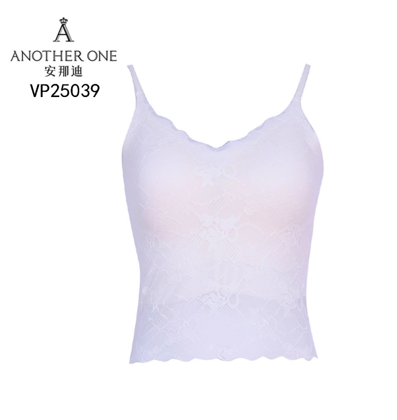 YH058 V39 提花蕾絲美背 奶白色 Free Size