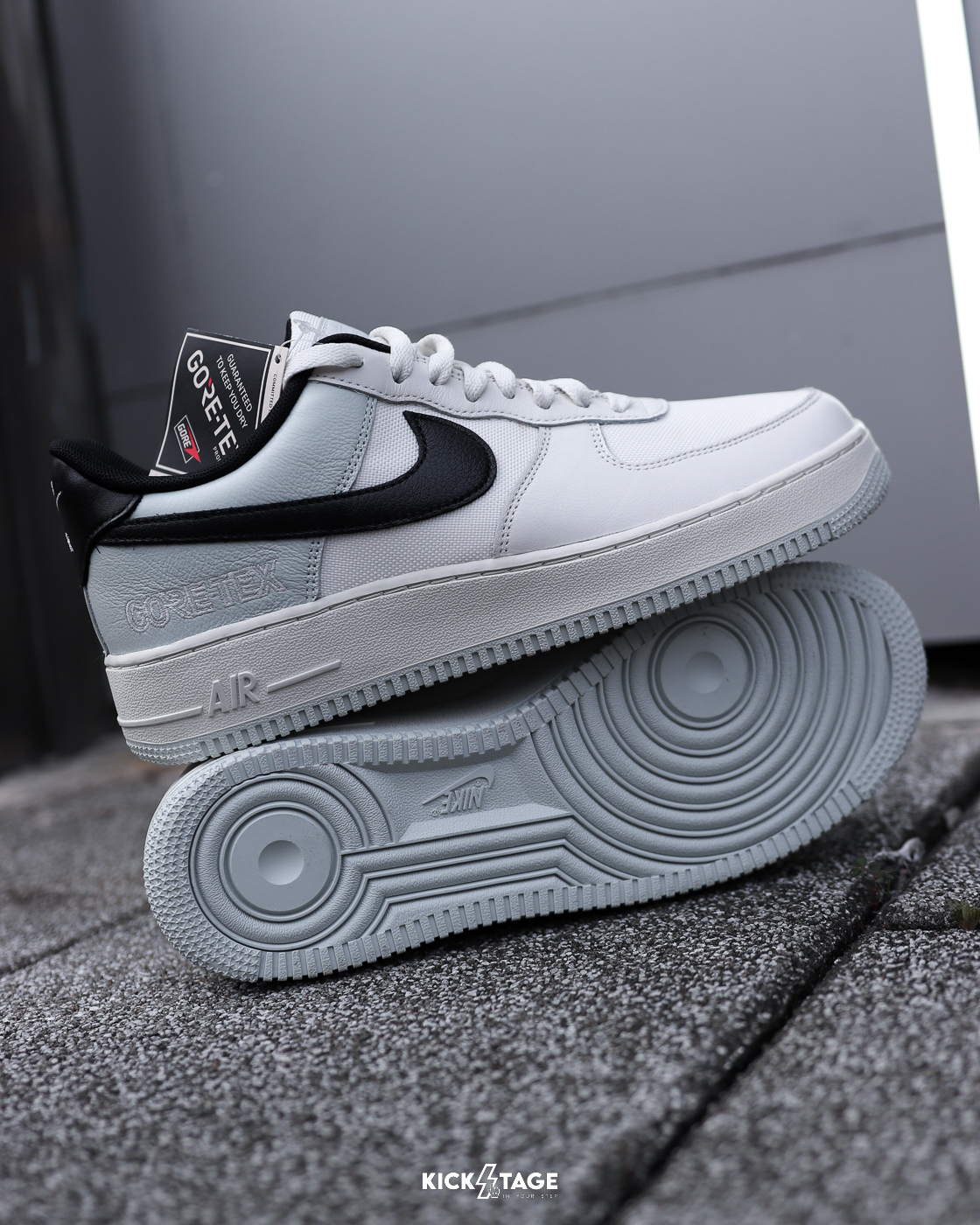 **特價不退換**NIKE AIR FORCE 1 GTX GORE-TEX 白黑 防水 扁鞋帶 皮革 低筒 休閒鞋【CK2630-004】AF1 WAF1 25SALE