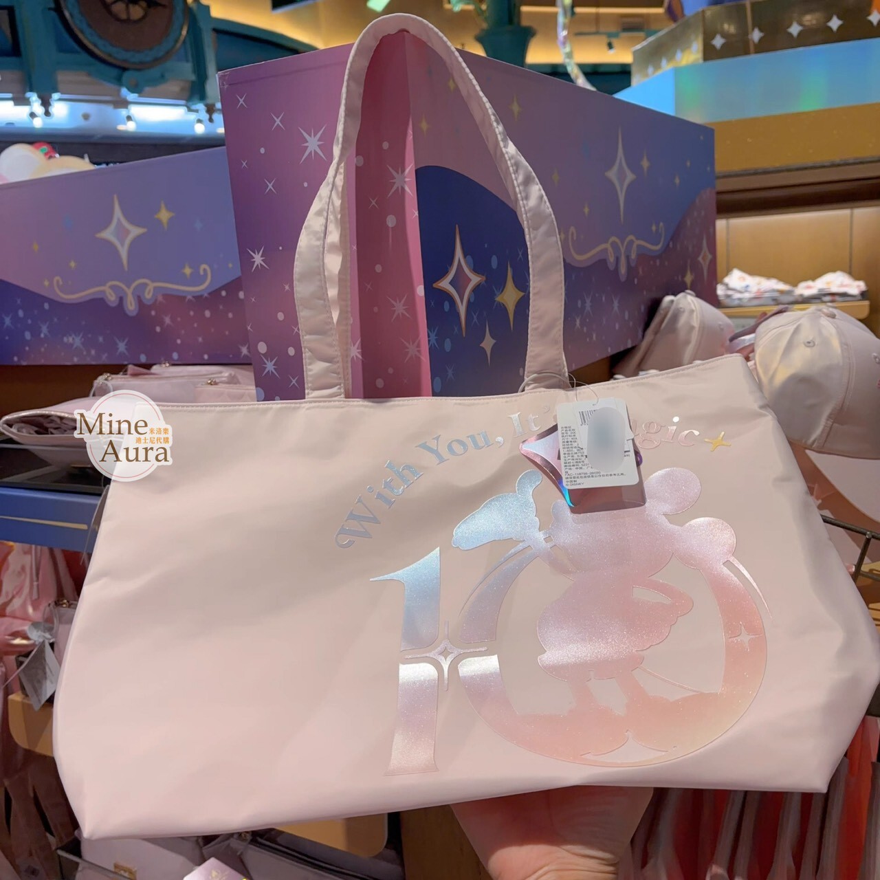 10歲生日慶典 炫彩系列 米奇 Mickey 圖案 手提包 托特包 -上海迪士尼樂園