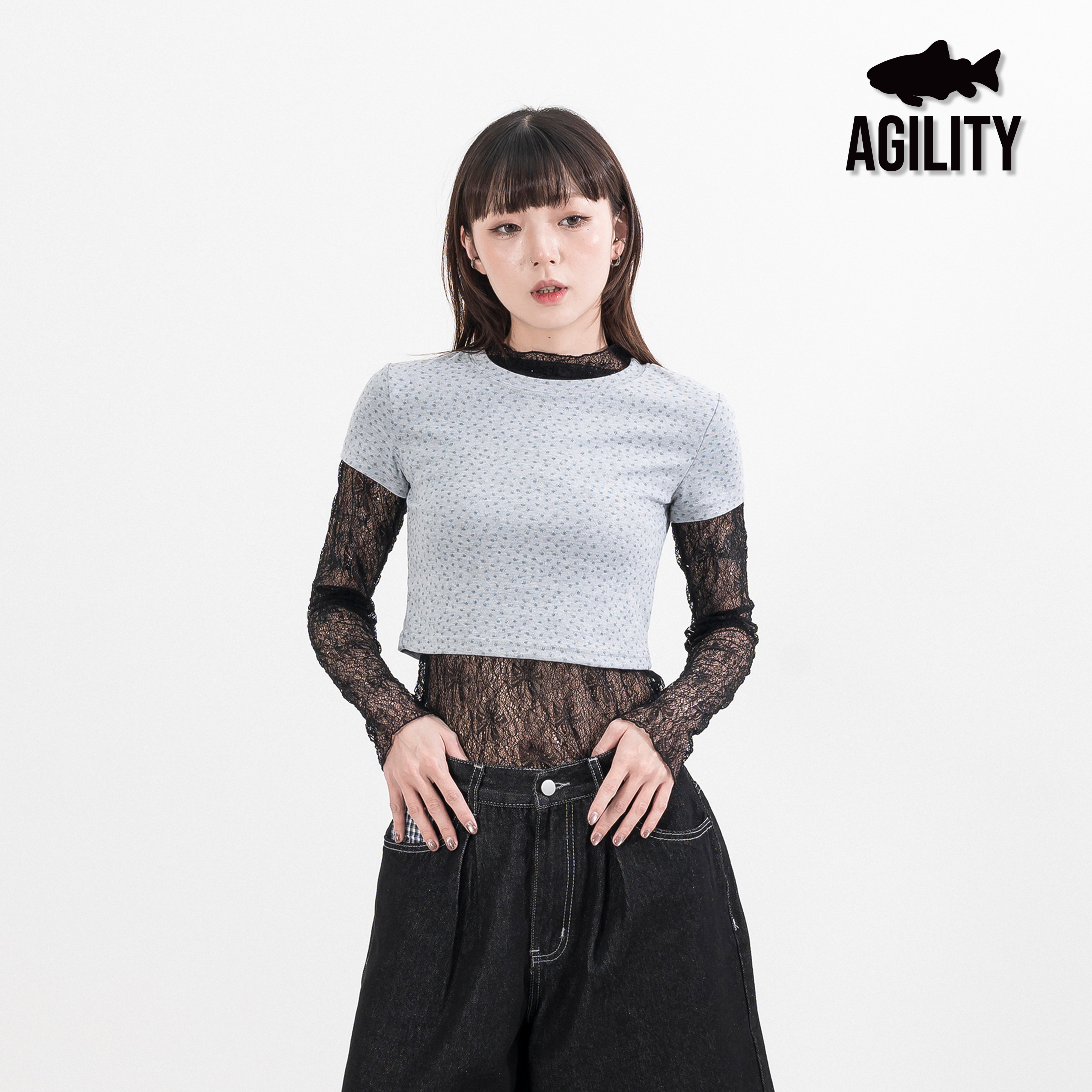 AGILITY MIAO Cropped Floral Tee 碎花 短版 短袖上衣 [M-TS1]