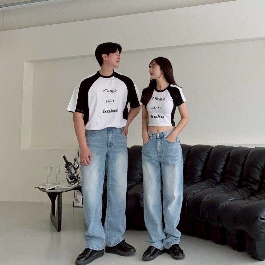 韓國TEAM 女版短T 短袖 情侶T 80975-1