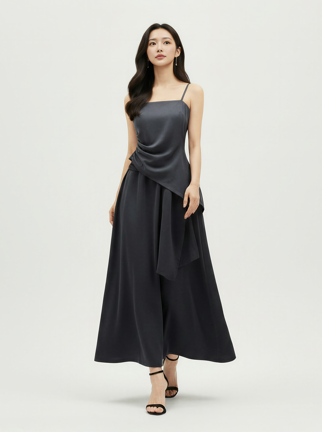 【期間限定】簡約綁帶長裙