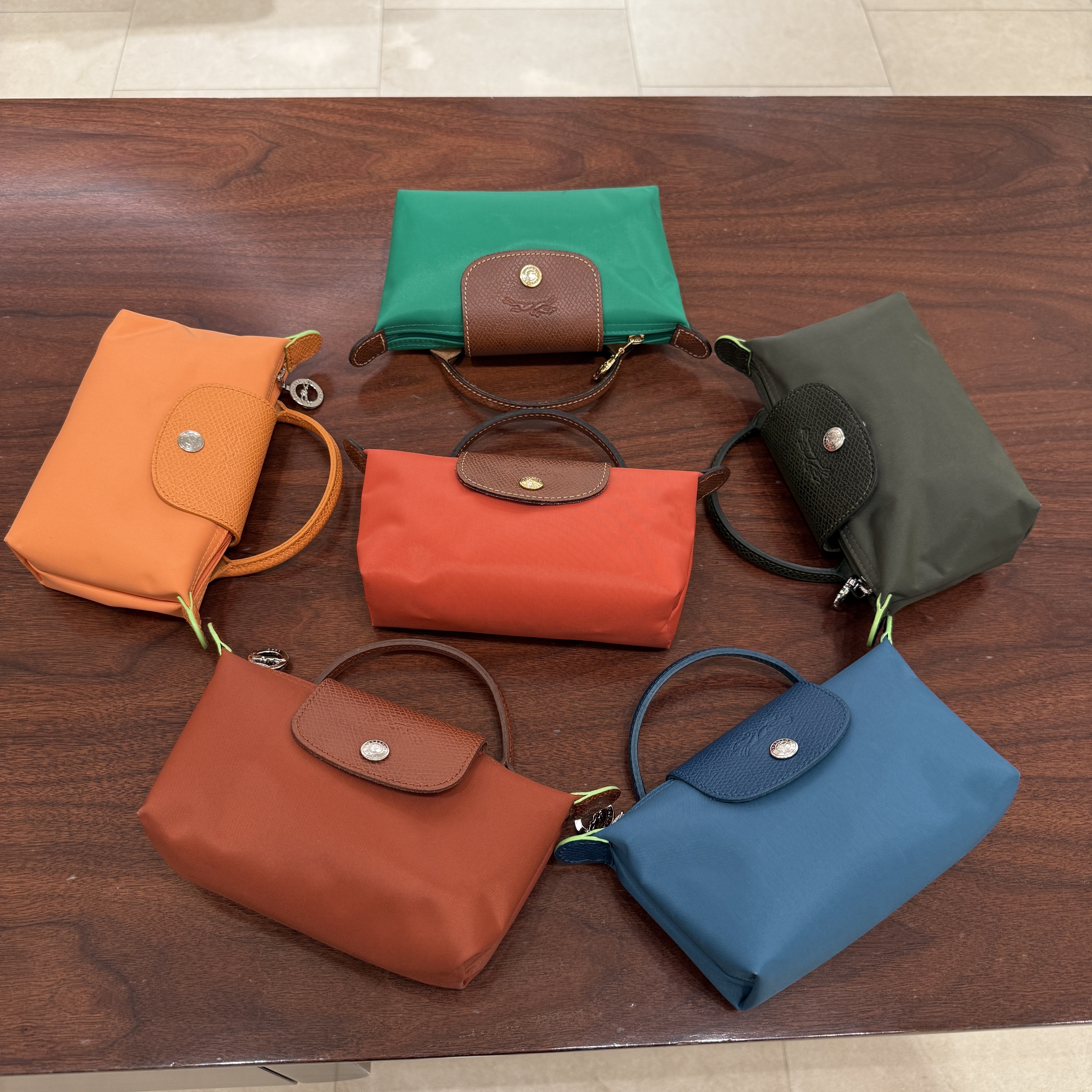 Longchamp classic nylon le pliage pouch bag 6 colors 34175