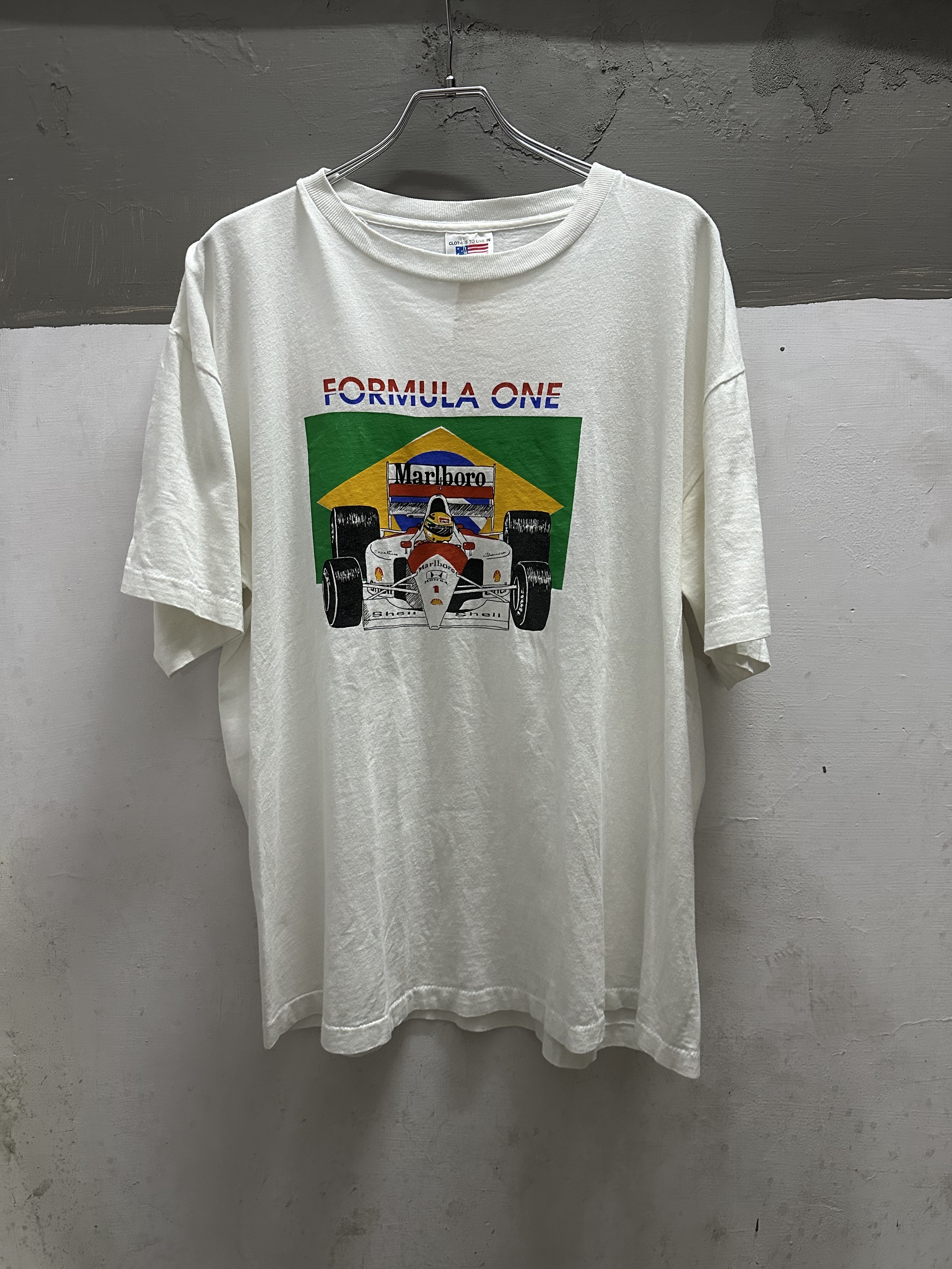 90’s Ayrton Senna  Marlboro Sponsor T-Shirt  (MADE IN USA)
