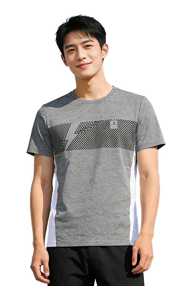 圖騰涼感速乾圓領T恤｜男款 8068  (涼感  透氣  速乾衣 吸濕快乾)