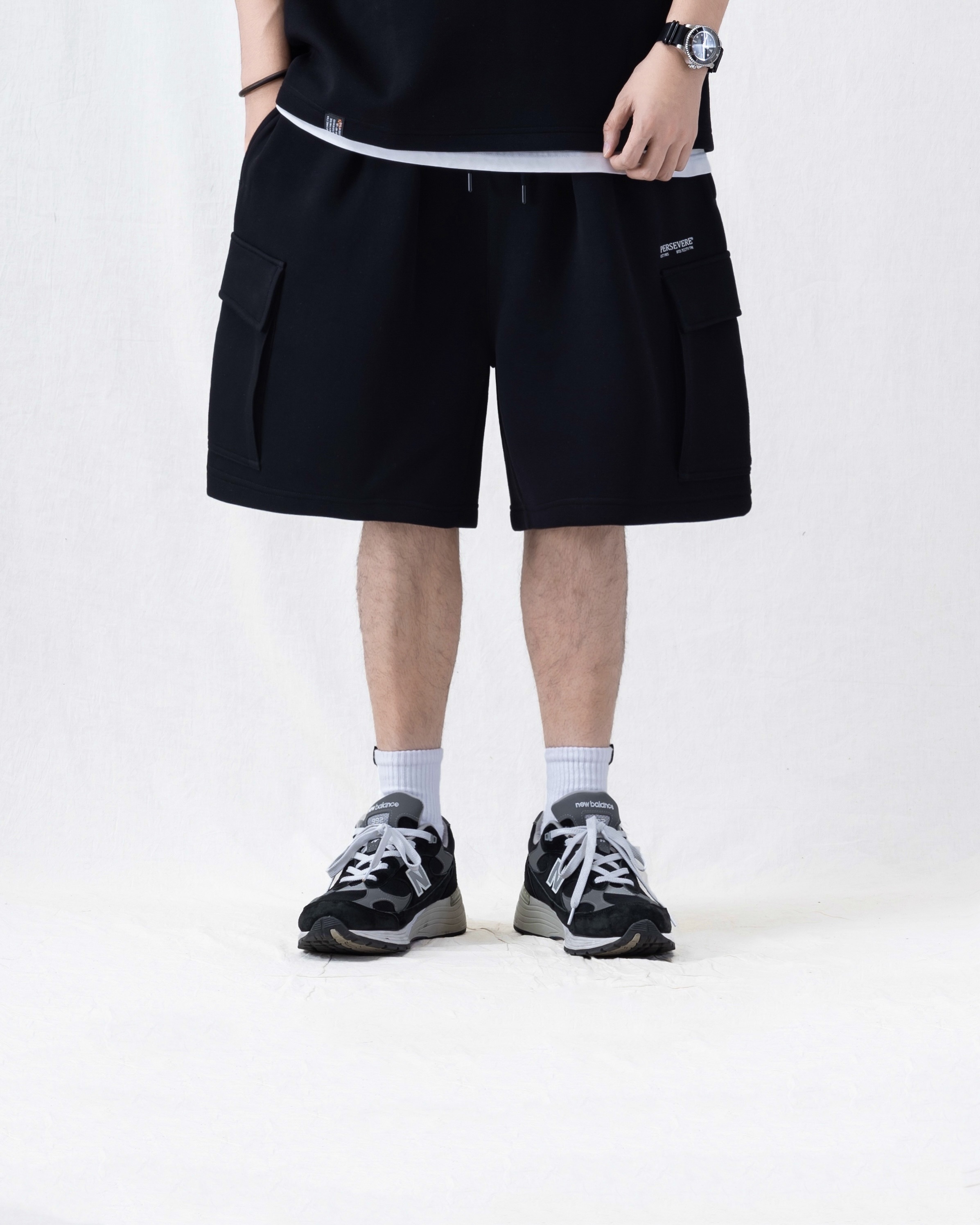 <整套再折$200!!>Persevere Loose-fit Cotton Shorts 厚磅 棉質 短褲 兩色
